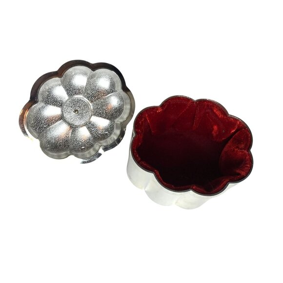 Silver Plated Godinger Jewelry Box With Red Velvet Lining - Picture 2 of 10
